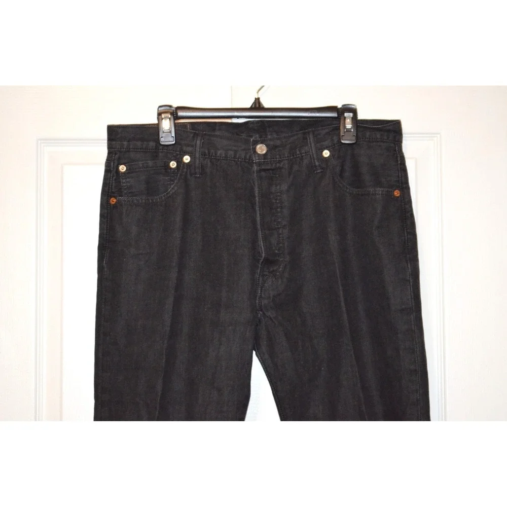 Levi Strauss Levi's 501‎ Button Fly Men's Black Denim Jeans 36 x 32 Inseam 31